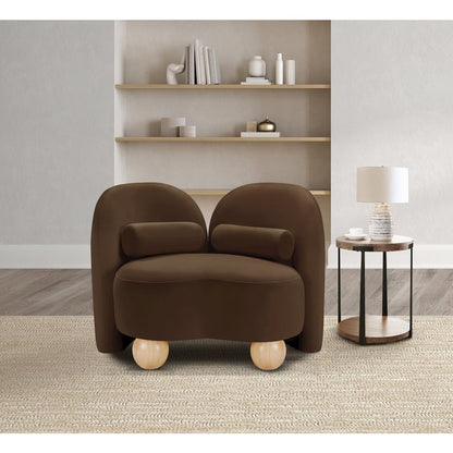 Daphne Brown Velvet Chair