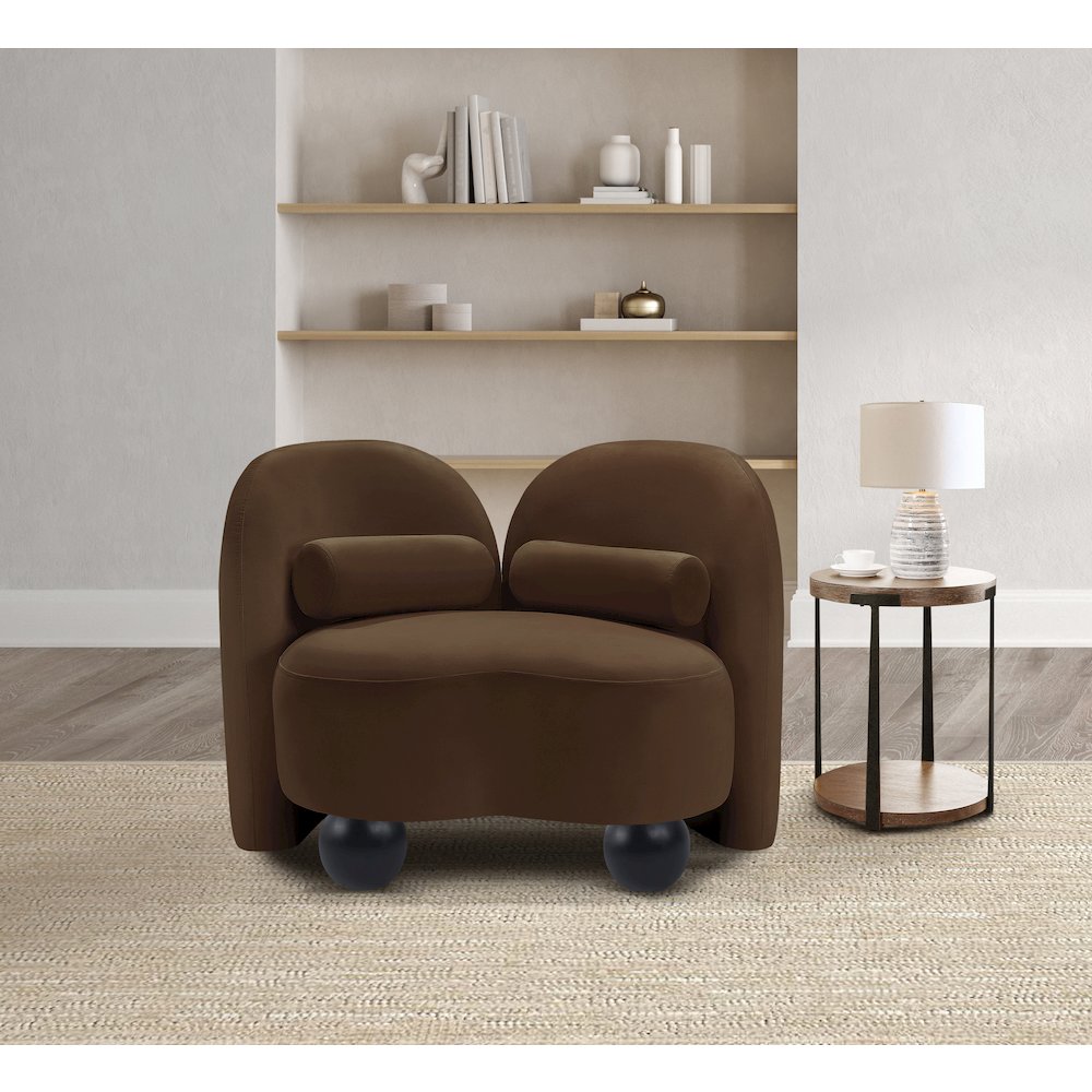 Daphne Brown Velvet Chair