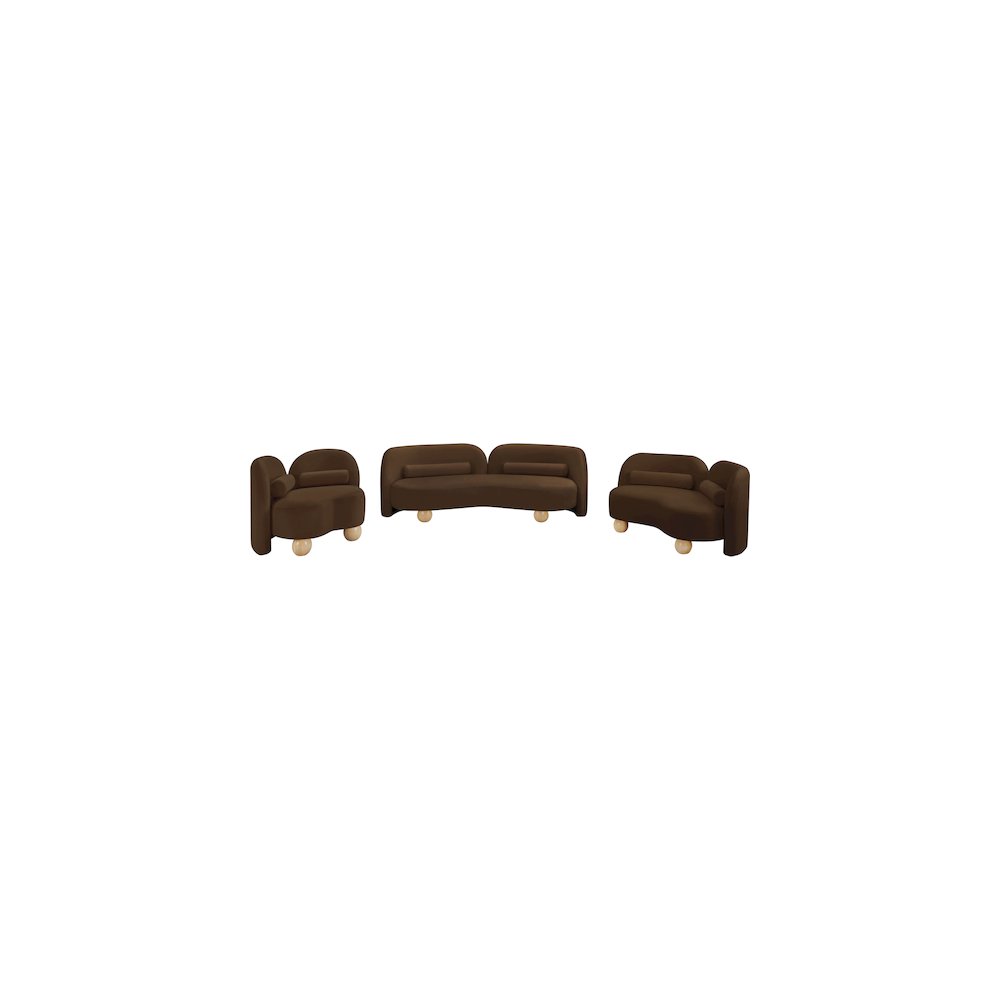 Daphne Brown Velvet Loveseat