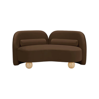 Daphne Brown Velvet Loveseat