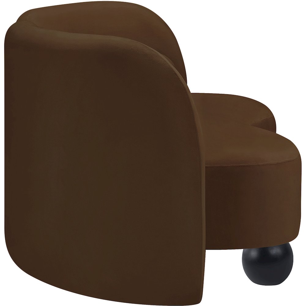 Daphne Brown Velvet Loveseat
