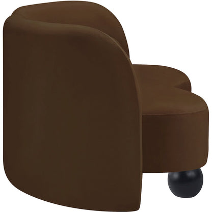 Daphne Brown Velvet Loveseat