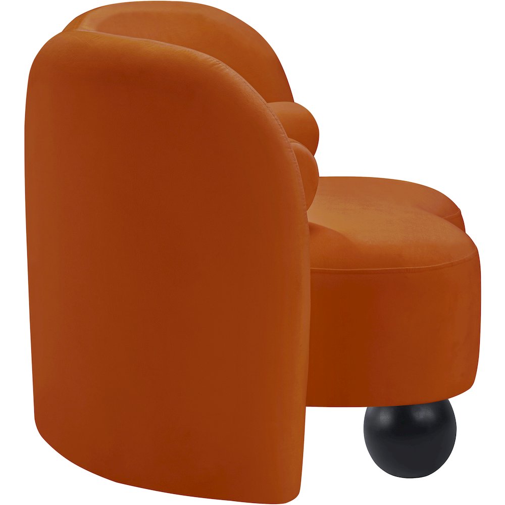 Daphne Cognac Velvet Chair