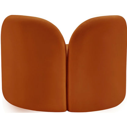 Daphne Cognac Velvet Chair