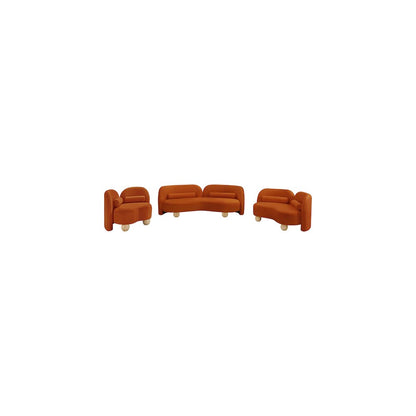 Daphne Cognac Velvet Loveseat