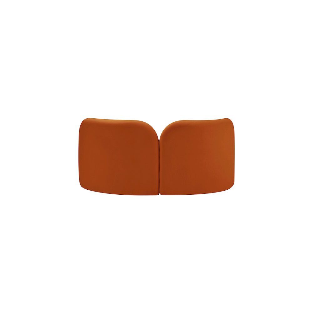 Daphne Cognac Velvet Loveseat