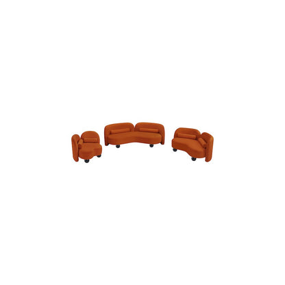 Daphne Cognac Velvet Sofa