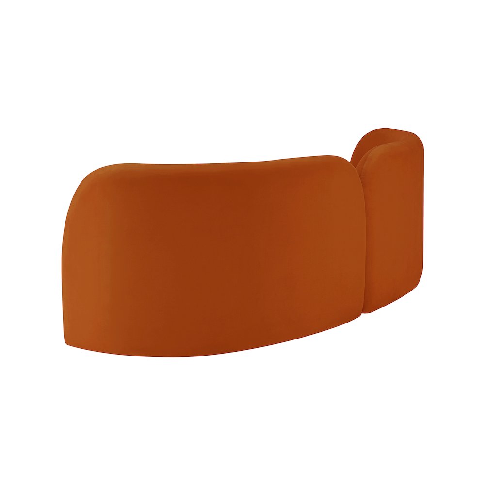 Daphne Cognac Velvet Sofa