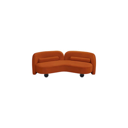 Daphne Cognac Velvet Sofa