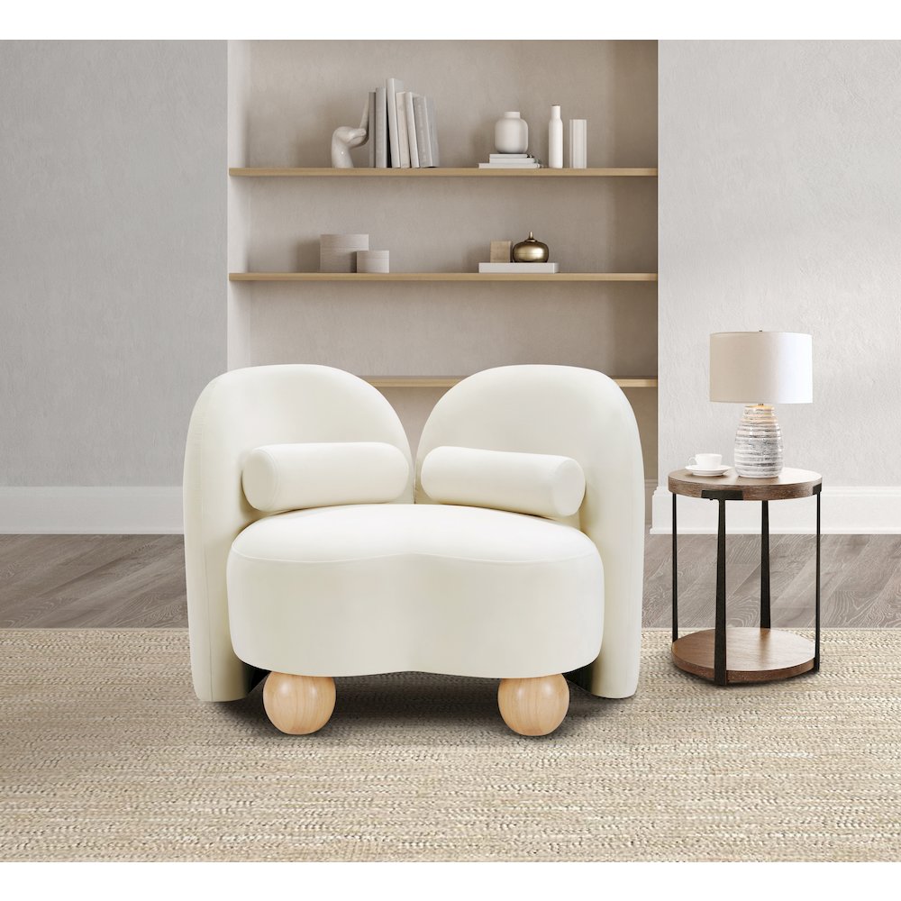 Daphne Cream Velvet Chair