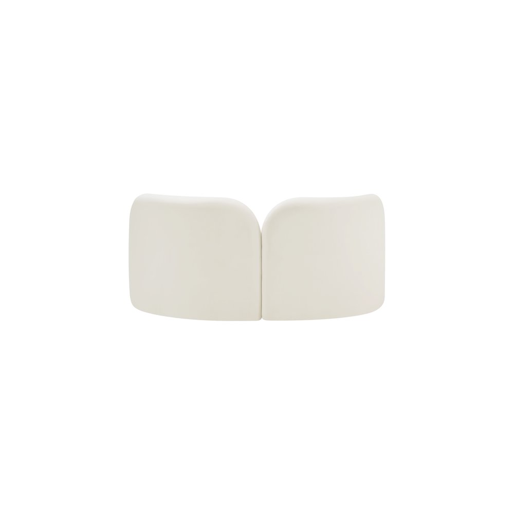 Daphne Cream Velvet Loveseat