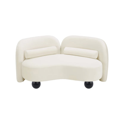 Daphne Cream Velvet Loveseat