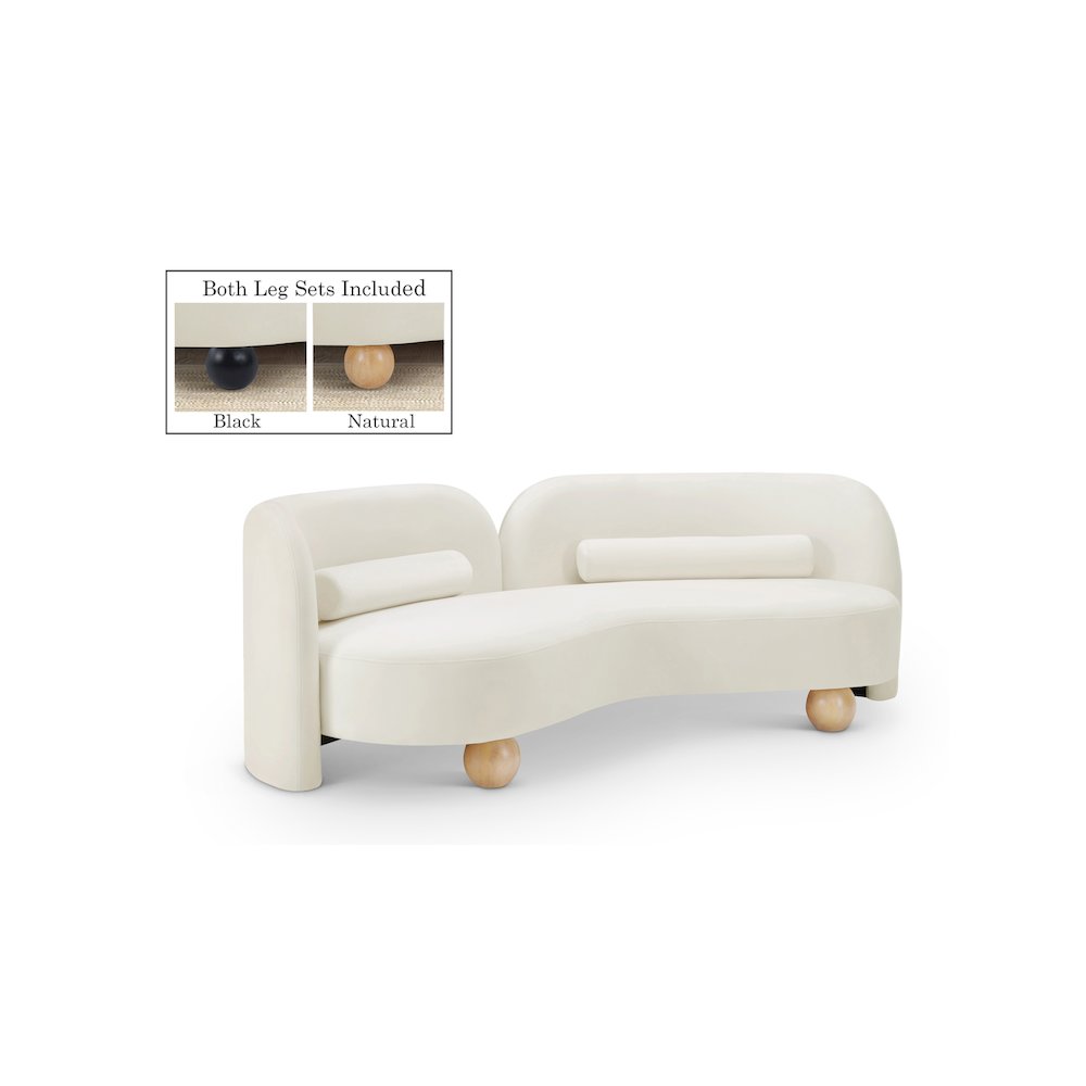 Daphne Cream Velvet Sofa