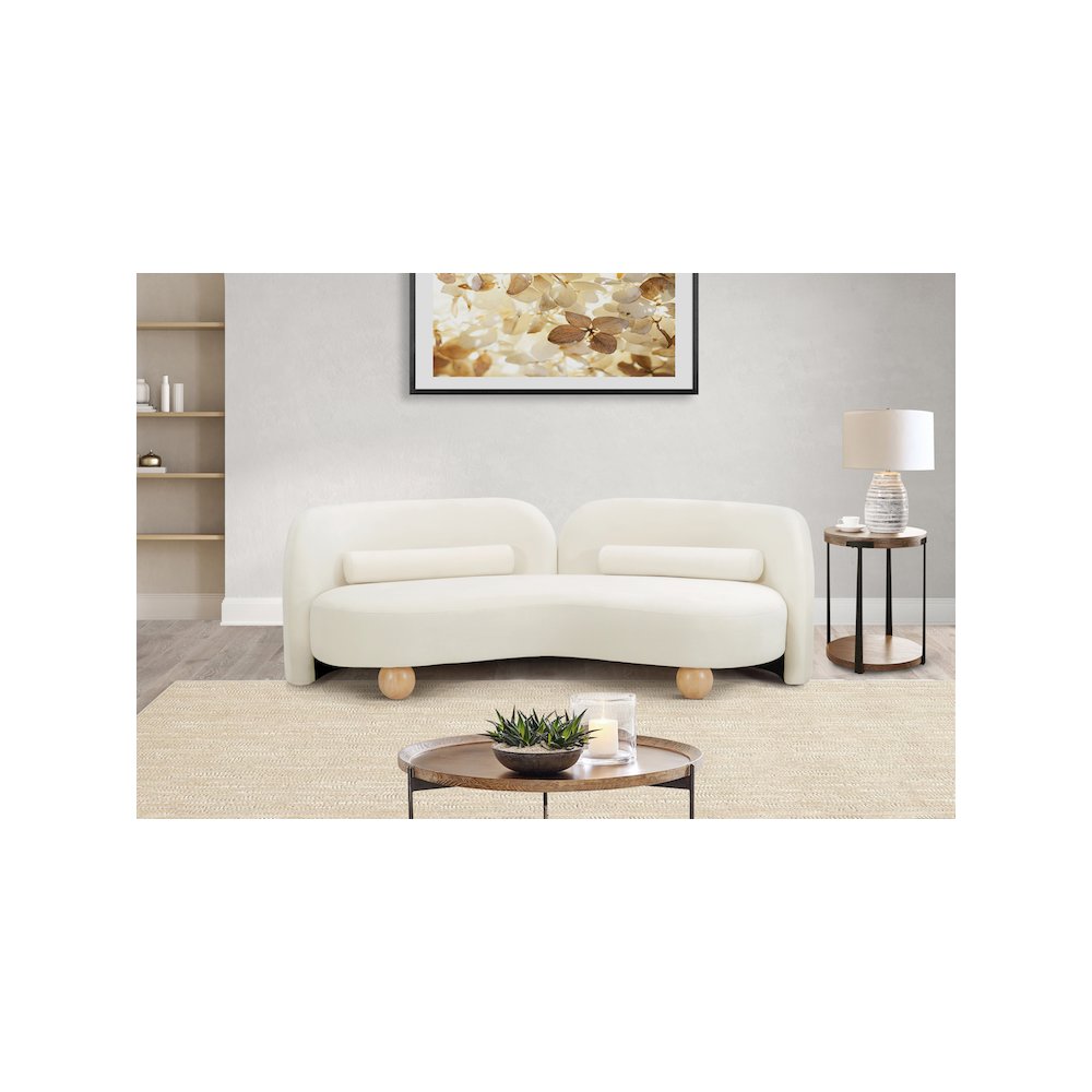 Daphne Cream Velvet Sofa