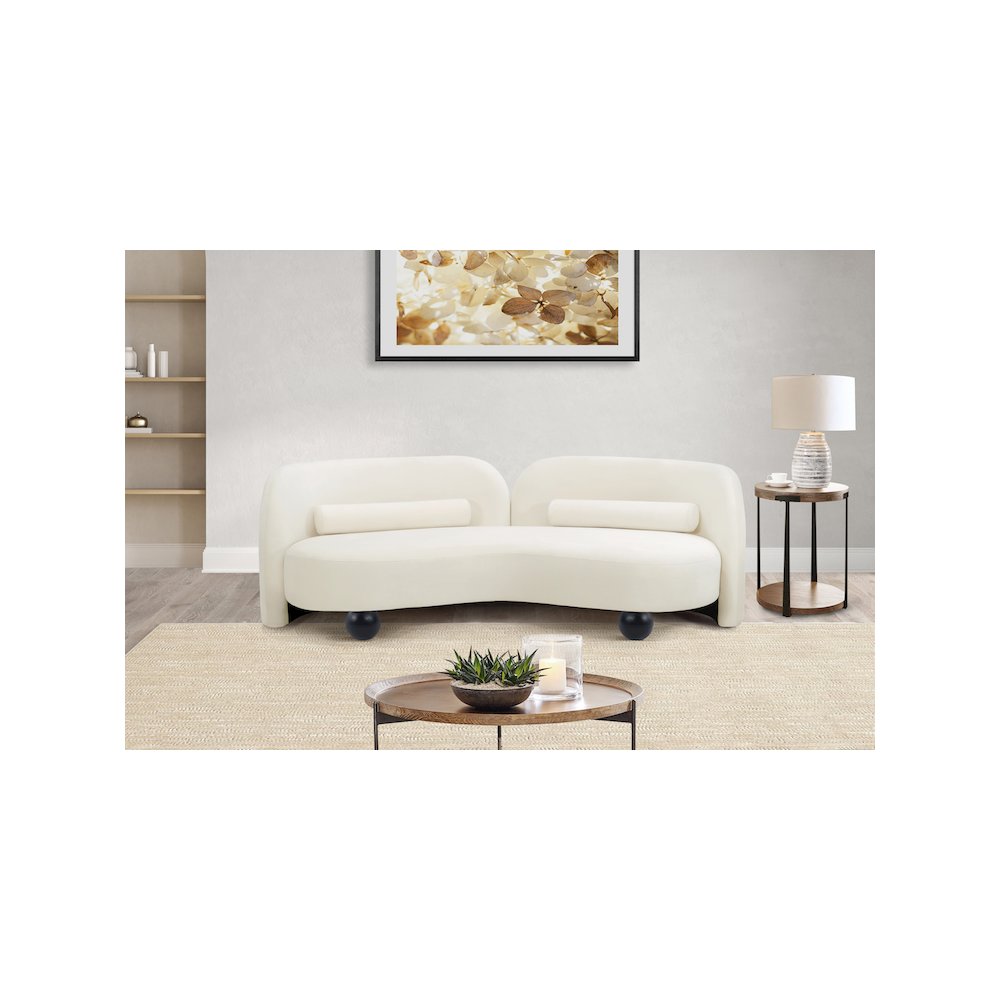 Daphne Cream Velvet Sofa