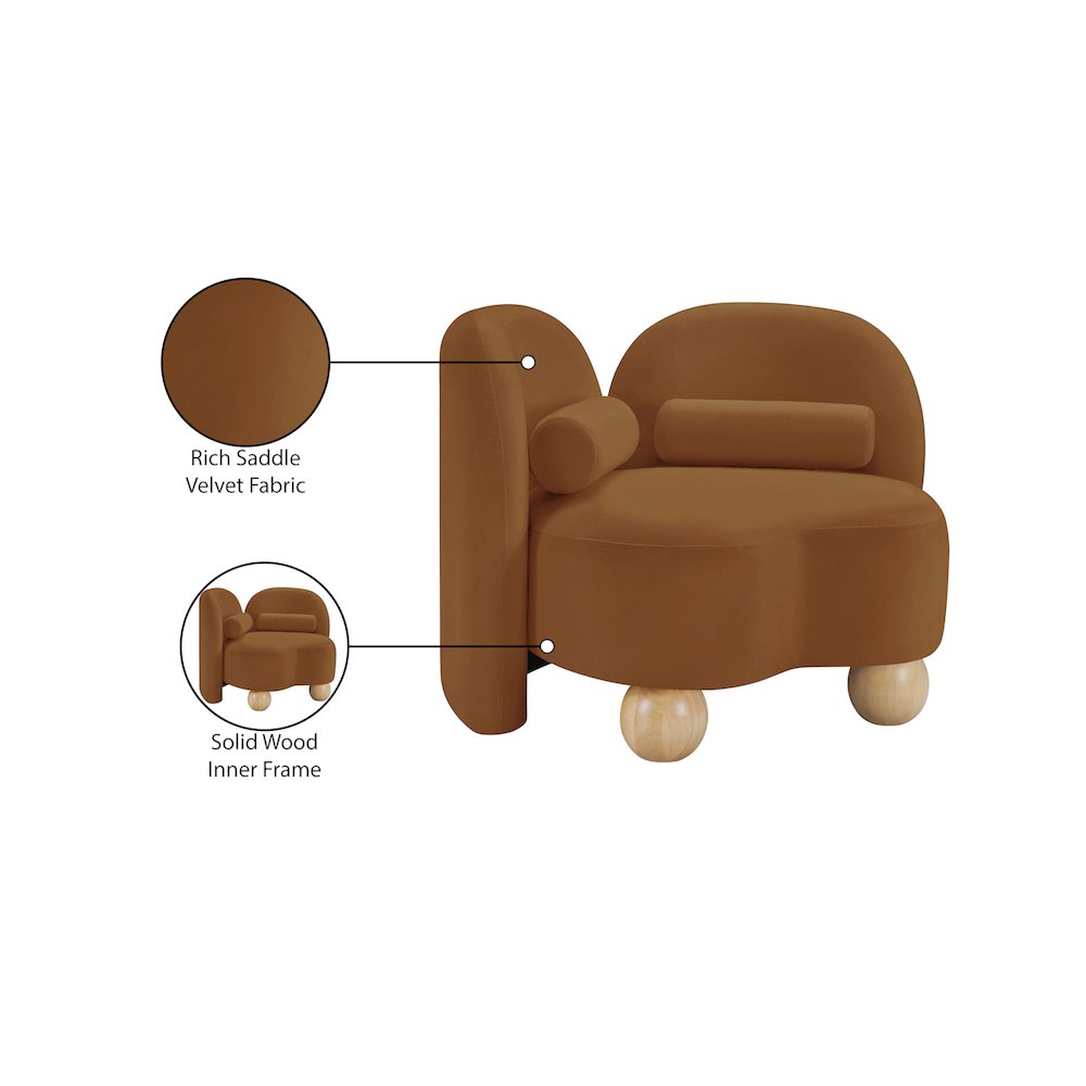 Daphne Saddle Velvet Chair