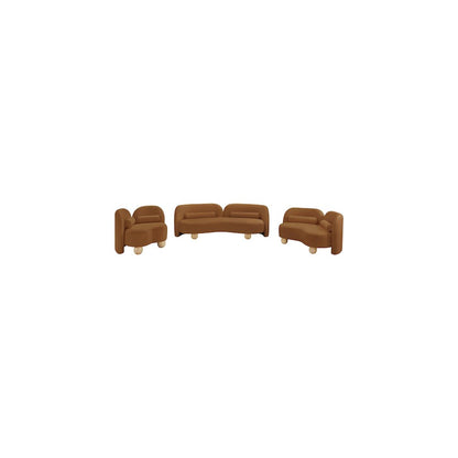 Daphne Saddle Velvet Loveseat