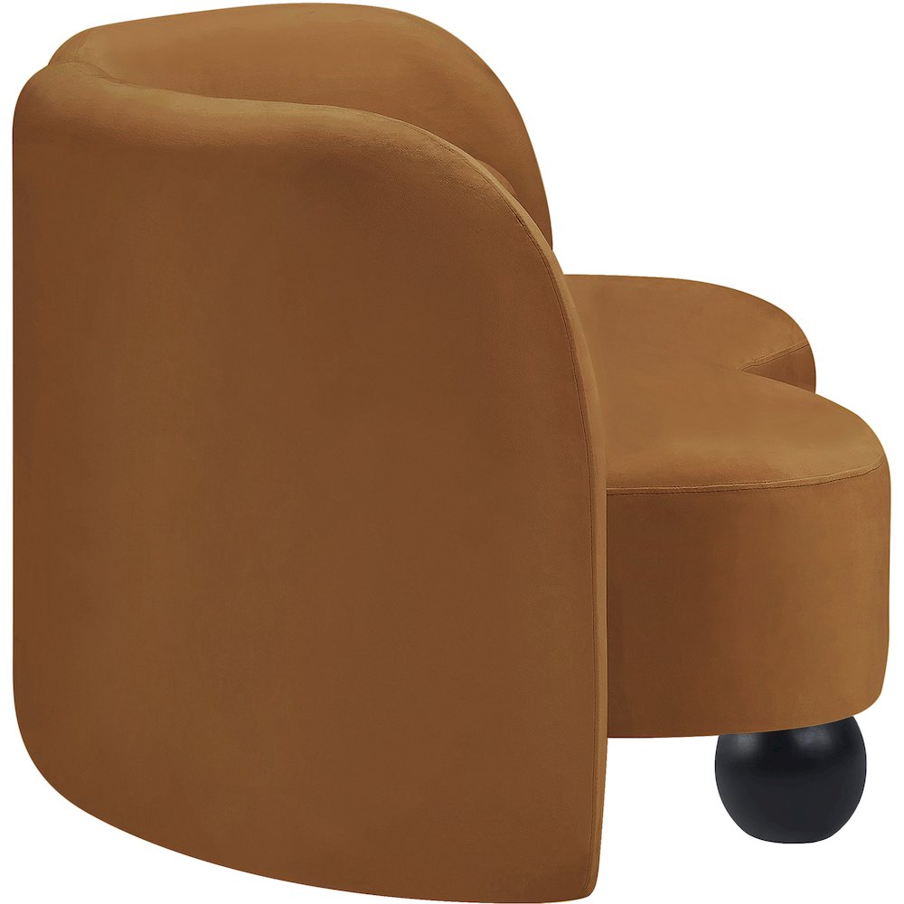 Daphne Saddle Velvet Loveseat