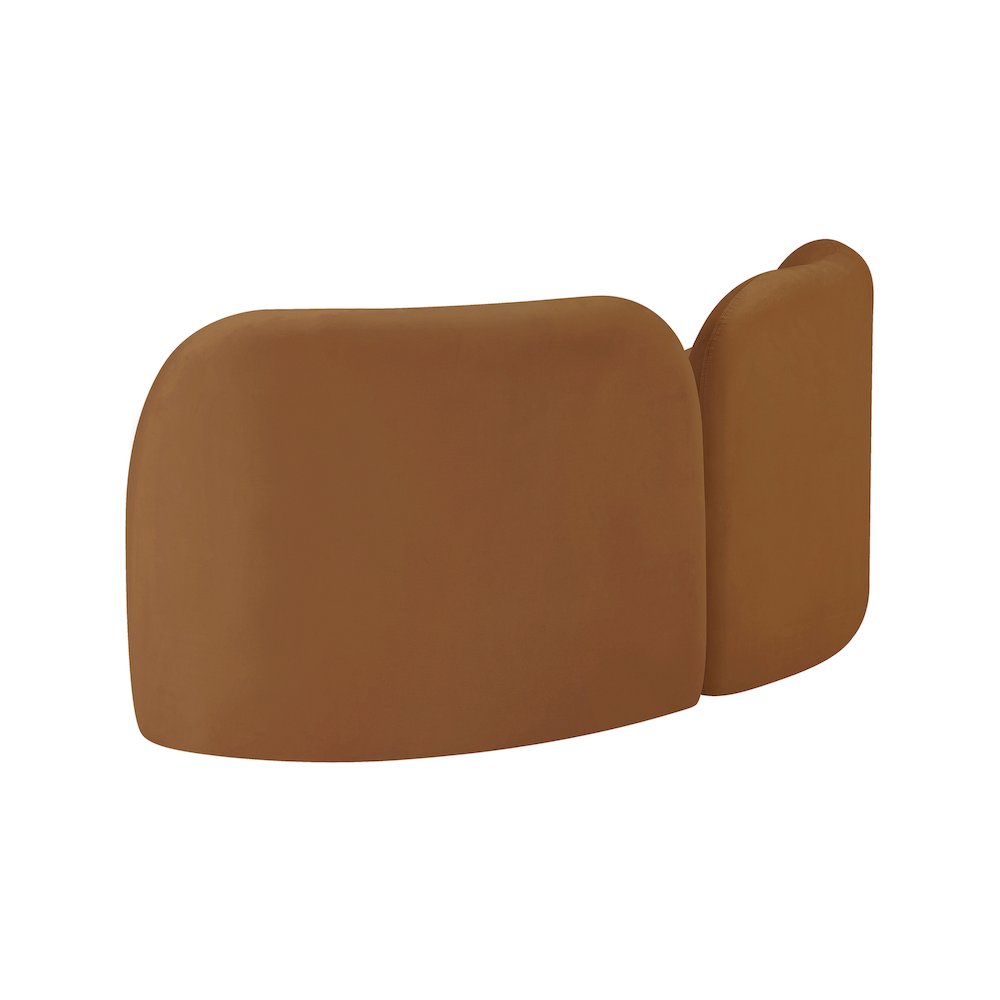 Daphne Saddle Velvet Loveseat