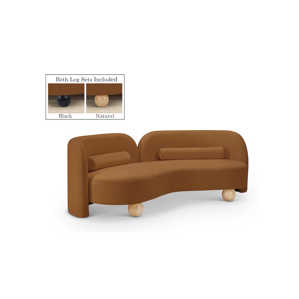 Daphne Saddle Velvet Sofa