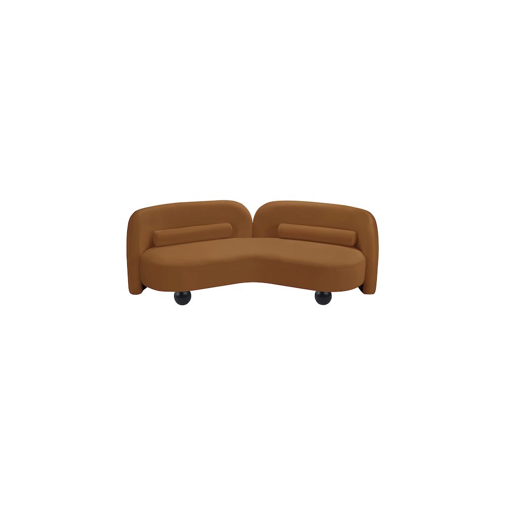 Daphne Saddle Velvet Sofa
