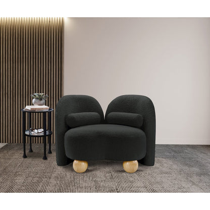 Daphne Black Boucle Fabric Chair