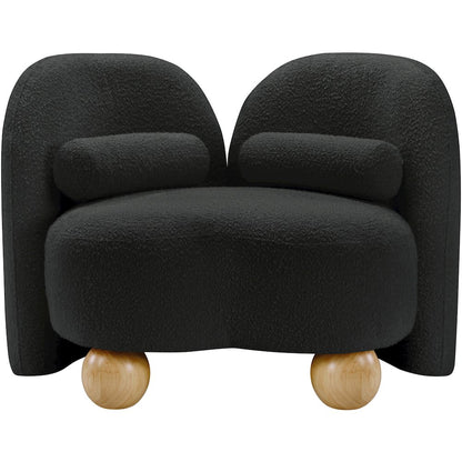 Daphne Black Boucle Fabric Chair