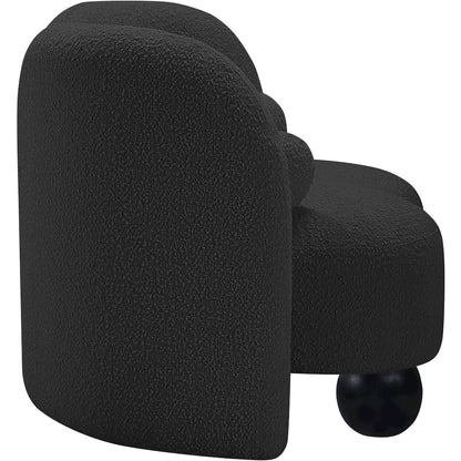 Daphne Black Boucle Fabric Chair