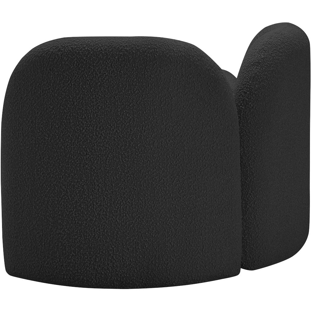 Daphne Black Boucle Fabric Chair