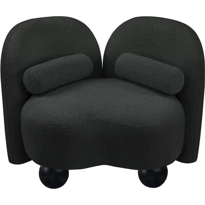 Daphne Black Boucle Fabric Chair
