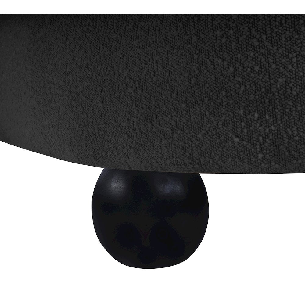 Daphne Black Boucle Fabric Sofa