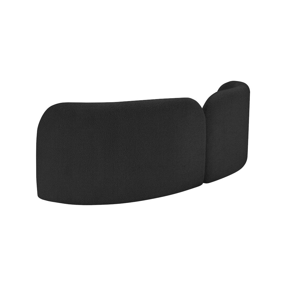 Daphne Black Boucle Fabric Sofa