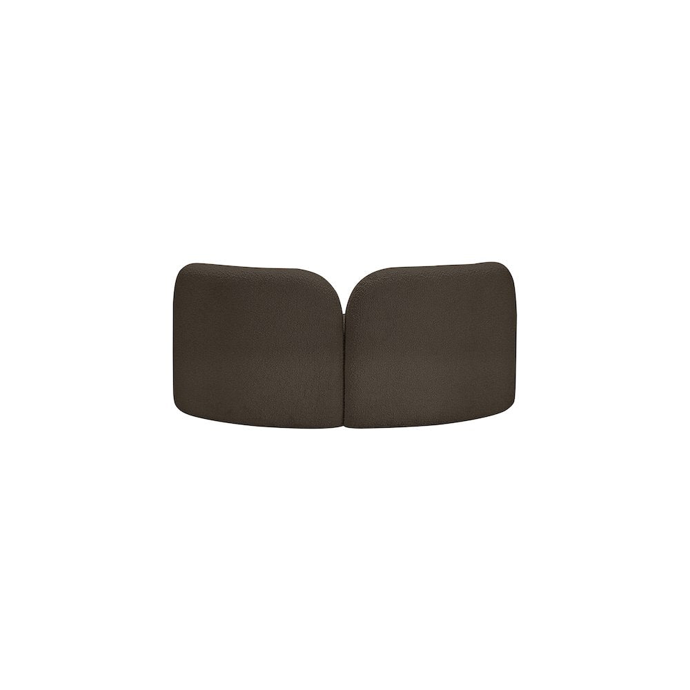 Daphne Brown Boucle Fabric Loveseat