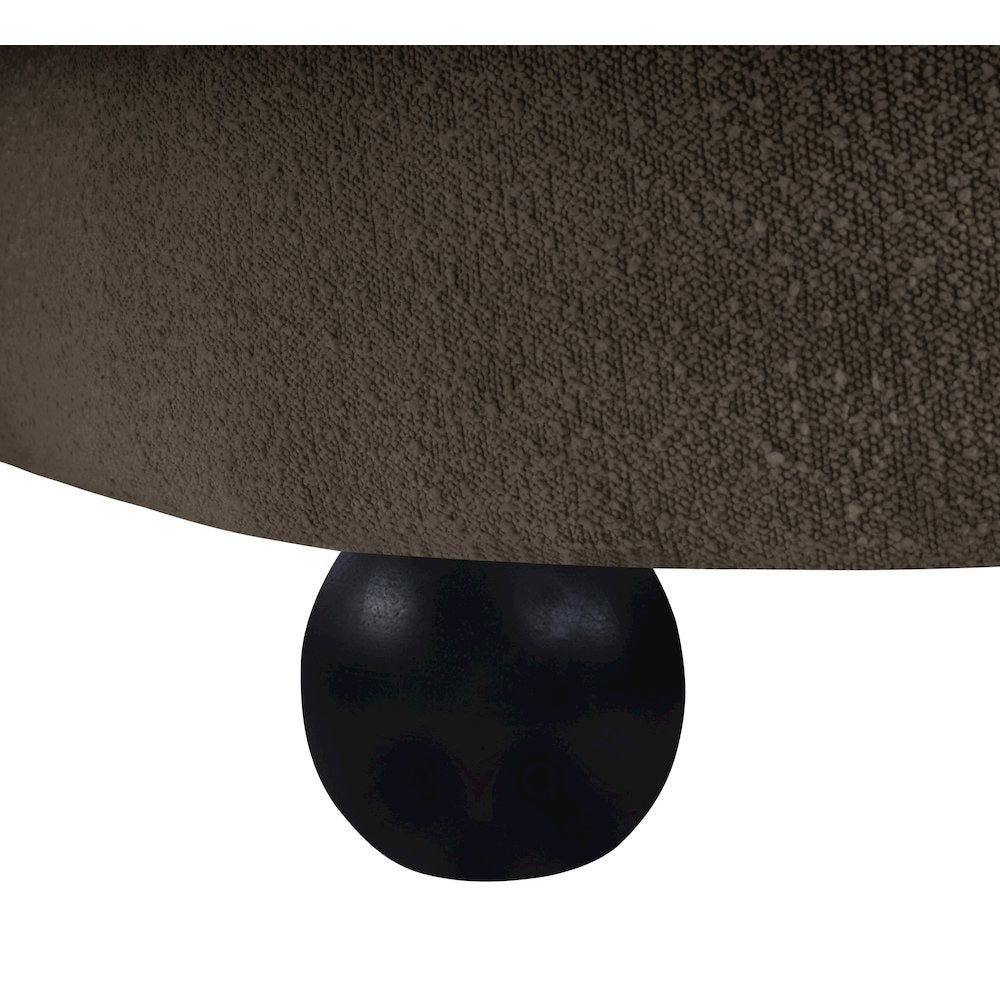 Daphne Brown Boucle Fabric Sofa