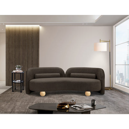 Daphne Brown Boucle Fabric Sofa