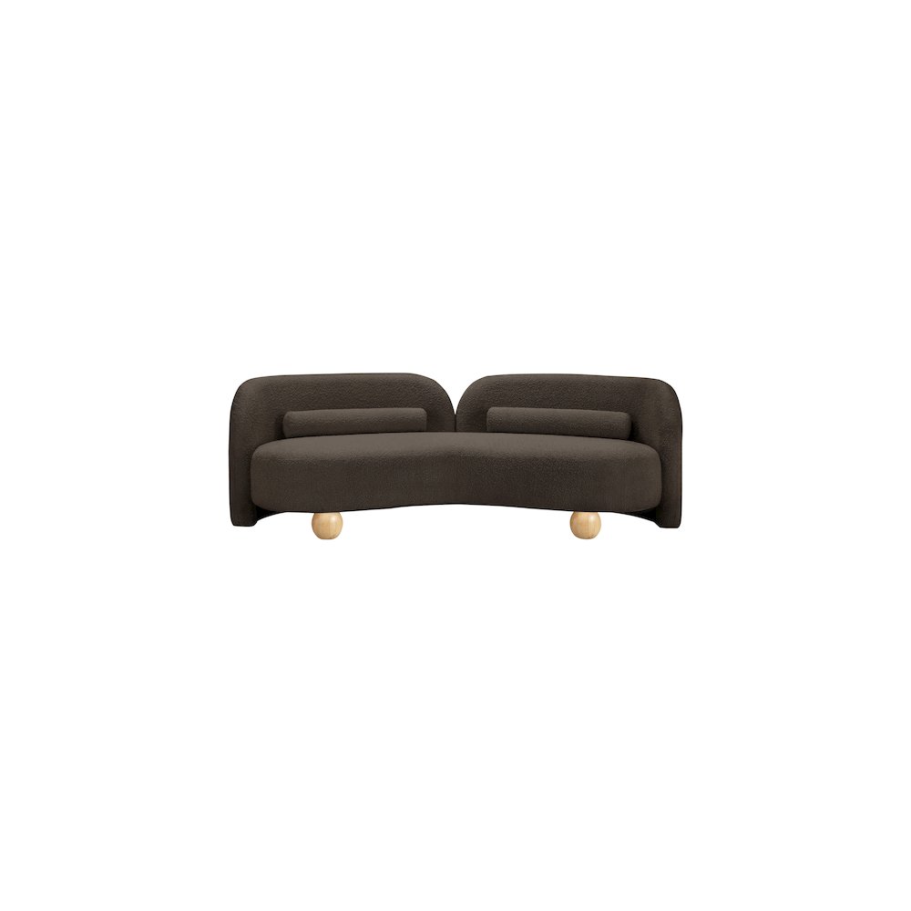 Daphne Brown Boucle Fabric Sofa
