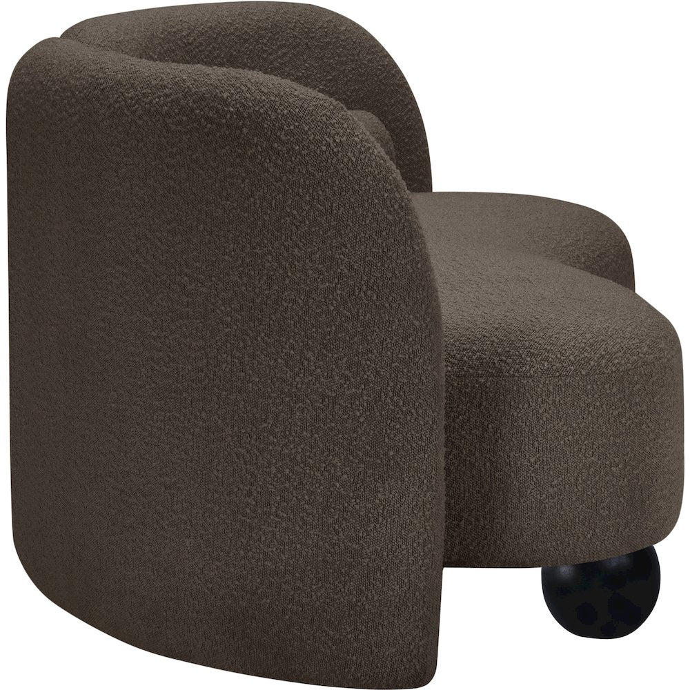 Daphne Brown Boucle Fabric Sofa