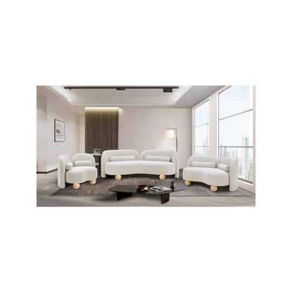 Daphne Cream Boucle Fabric Chair