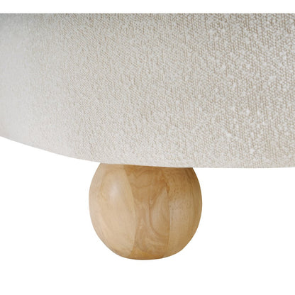 Daphne Cream Boucle Fabric Loveseat