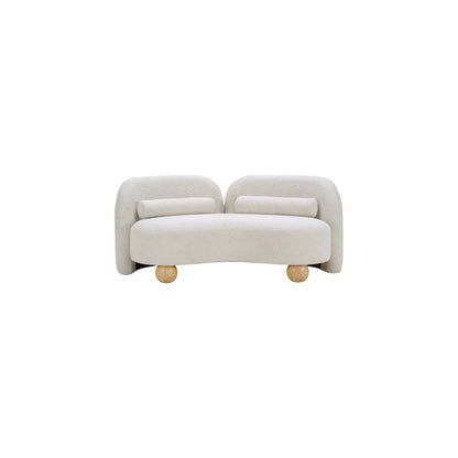 Daphne Cream Boucle Fabric Loveseat