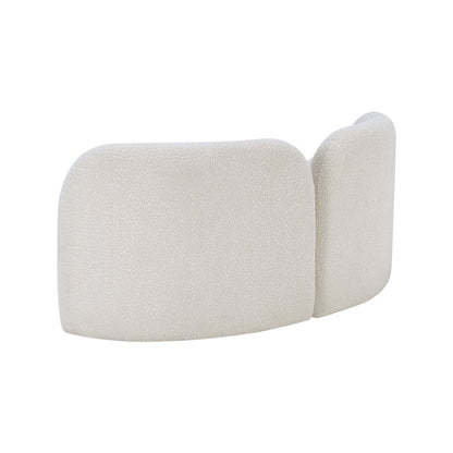 Daphne Cream Boucle Fabric Loveseat