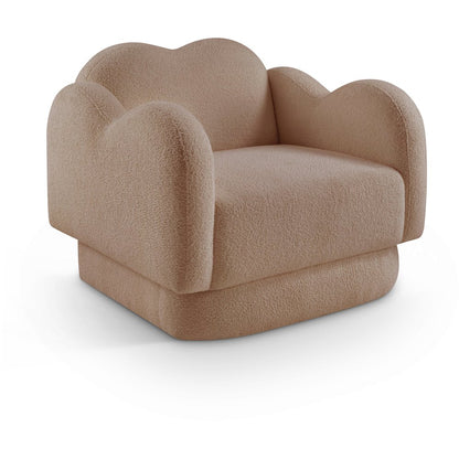 Bloom Beige Teddy Fabric Chair