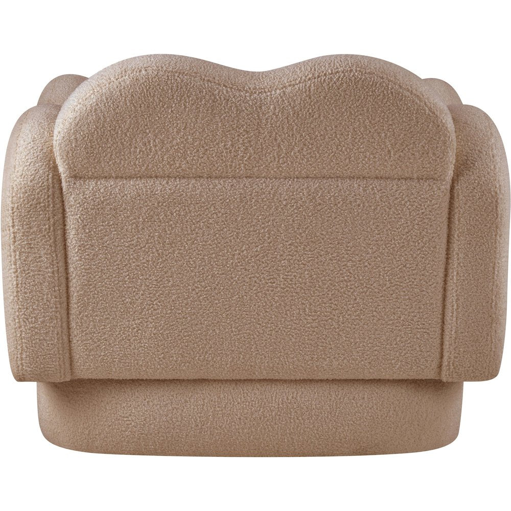 Bloom Beige Teddy Fabric Chair