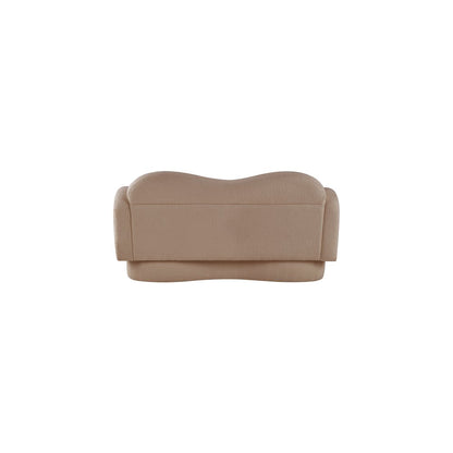 Bloom Beige Teddy Fabric Loveseat