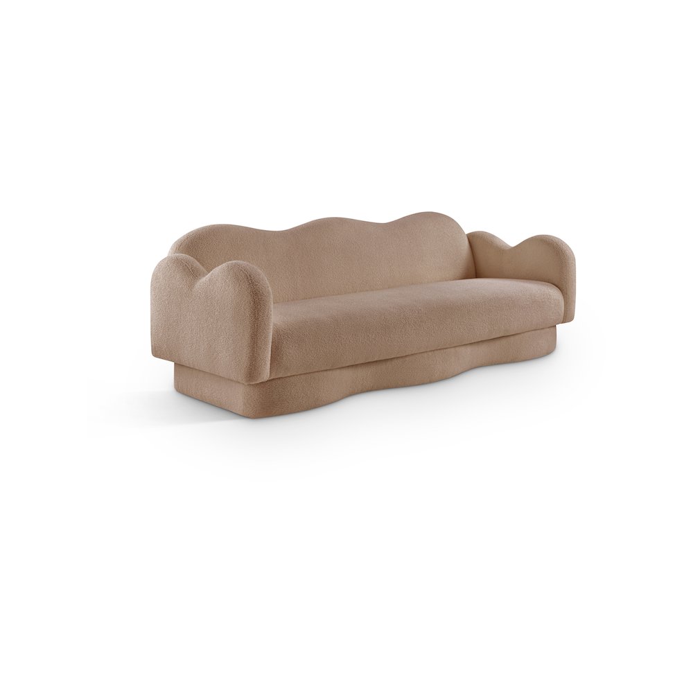Bloom Beige Teddy Fabric Sofa