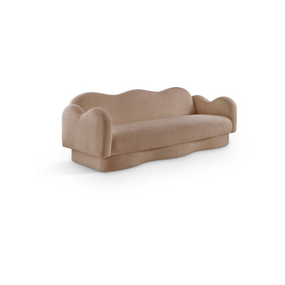 Bloom Beige Teddy Fabric Sofa