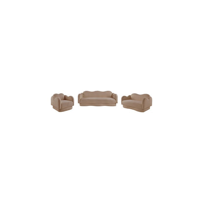 Bloom Beige Teddy Fabric Sofa