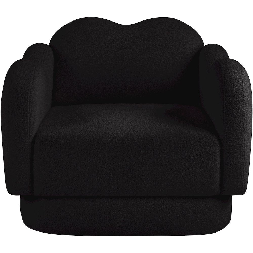 Bloom Black Teddy Fabric Chair