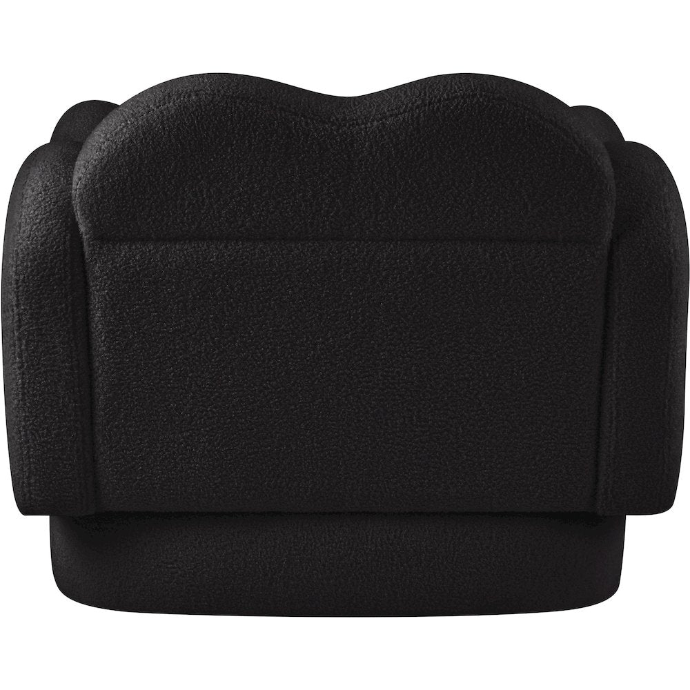 Bloom Black Teddy Fabric Chair