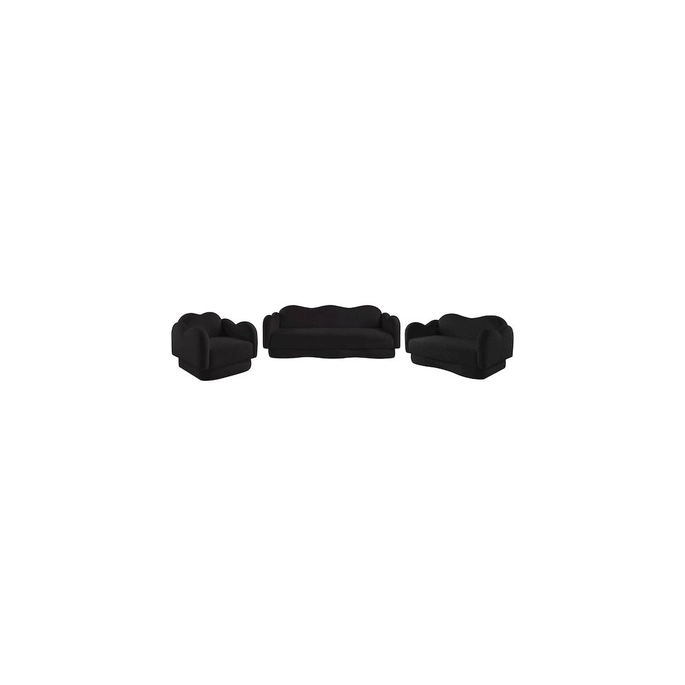 Bloom Black Teddy Fabric Sofa